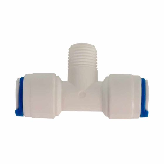 Adaptador tipo "T" para osmosis inversa 400G (T3/8", RM1/4", T3/8")